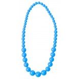 Party Pro 3331480, Collier de perles néon bleu