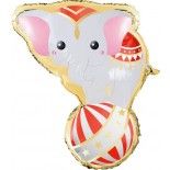 Party Pro 333503, Ballon mylar Eléphant vintage circus 90 cm
