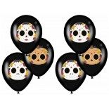 Party Pro 333861, Sachet de 6 Ballons Dia de los muertos