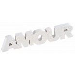 SANTEX 3425-1, Lettres AMOUR majuscules en bois blanc