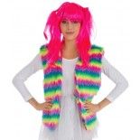 Chaks 35 295312, Gilet Peluche adulte sans manches, Arc-en-ciel