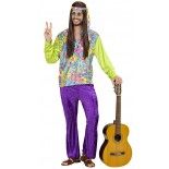 Déguisement Flower Power hippie Homme LUXE, adulte