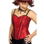 Chaks 35 545402 05, Corset à empiècement, noir et rouge adulte, taille M