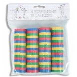 Lot de 4 rouleaux de 18 serpentins à lancer ECO, en papier multicolore