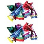 Lot de 50 Chapeaux pointus carton métallisés multicolores