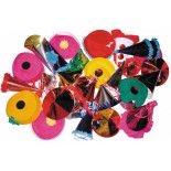 Lot de 50 chapeaux colorés assortis en carton