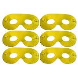 Party Pro 4016G, Lot de 6 Loups carton métallisés OR