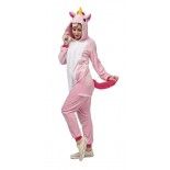 P'TIT Clown re40802, Combinaison déguisement kigurumi Licorne adulte Rose taille L/XL