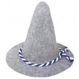 Chapeau de Bavarois gris en feutrine souple luxe