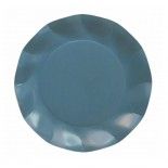 Paquet de 8 petites Assiettes carton écologiques 21 cm, Bleu canard