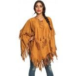 Poncho indien marron