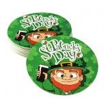 Lot de 10 Sous-Bocks St Patrick ronds 10cm en carton