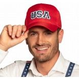 Casquette USA rouge