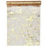 SANTEX 4721-3-30, Chemin de table FANTAISIE brillant, Or
