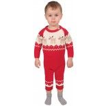 P'TIT Clown re48114 - Costume baby Noel rouge avec rennes, 104 cm 3/4 ans