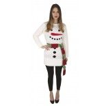 P'TIT Clown re48152, Robe adulte femme bonhomme de neige, taille S