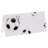 Sachet de 10 marque places Foot en carton, Blanc