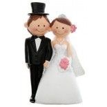 Figurine Mr & Mrs, couple de mariés homme/femme 10cm