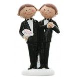 Figurine Mr & Mr, Couple de mariés Hommes 10cm