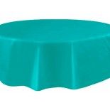 Nappe plastique ronde Ø bleue turquoise