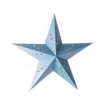 Party Pro 50249S, Lanterne étoile bleu glacier, 30 cm