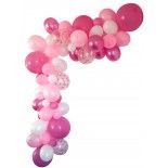 Guirlande Organique 5m de 50 ballons, Rose