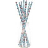 Party Pro 50289, Sachet de 10 Pailles Florales multicolores