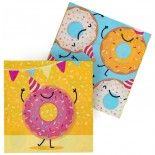 Sachet 20 Serviettes DONUT en papier 33x33cm