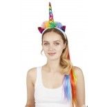 P'TIT Clown re50562 - Set de Licorne serre-tête et queue arc-en-ciel