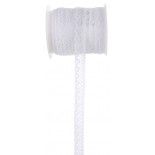 Ruban dentelle blanche 10mm