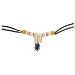 P'TIT Clown re51512 - Collier d'indienne avec plumes