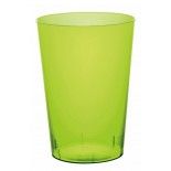 Lot de 10 Gobelets plastique rigide 23cl, translucide Vert anis