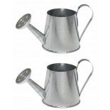 SANTEX 5281-4, Lot de 2 petits Arrosoirs en métal 5x9cm