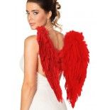 Ailes d'ange en plumes ROUGES