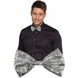 Noeud papillon ARGENT brillant paillettes