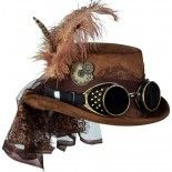 Chapeau Steampunk luxe marron