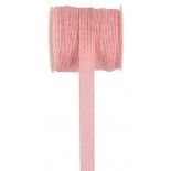 SANTEX 5504-5, Ruban naturel Coton 10 mm Rose