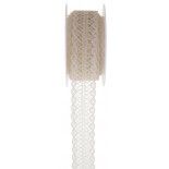 SANTEX 5554-26-20, Ruban dentelle 20 mm, naturel