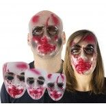 P'TIT Clown re56210, Masque adulte pvc Sanglant transparent (x1)