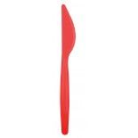 Sachet de 20 COUTEAUX easy 18,5 cm plastique, Rouge