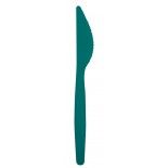 Sachet de 20 COUTEAUX easy 18,5cm plastique, Vert canard