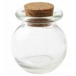 Boite de 12 pots RONDS en Verre 5cm - Transparent, ROND