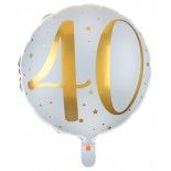 Sachet de 1 ballon alu Age 40 ans