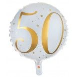 Sachet de 1 ballon alu Age 50 ans