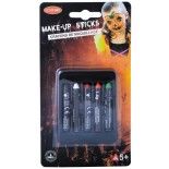 Party Pro 6316005, Lot de 5 Crayons de maquillage Halloween
