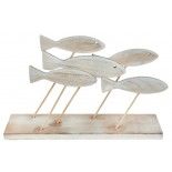 Grand Centre de table Aquatique poissons 28 cm en bois