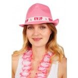 P'TIT Clown re66619 - Chapeau borsalino EVJF, rose