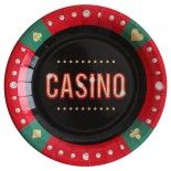 Sachet de 10 Assiettes Casino 22,5cm