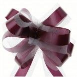 SANTEX 70178-21 - Sachet de 5 noeuds automatiques tulle bordeaux