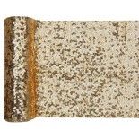 SANTEX 7035-3-20, Ruban de table Sequins 19cm x 3m, Or